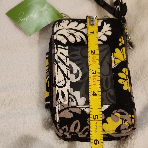 Vera Bradley Baroque Smartphone Wristlet - Black, Yellow, and White Floral - Picture 7 of 9
